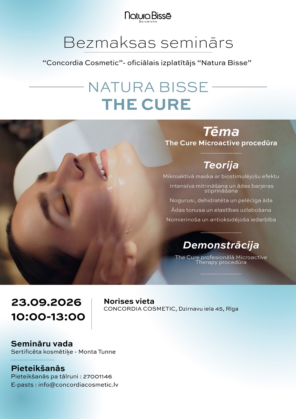 23 09 2026 seminars natura bisse the cure bezmaksas