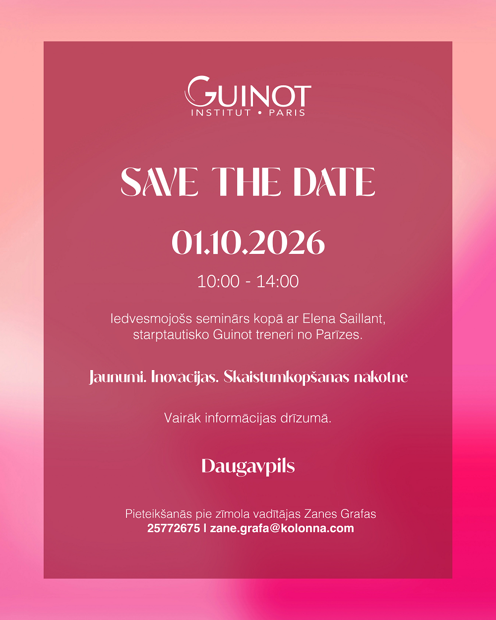 Guinot save the date 03 DAUGAVPILS