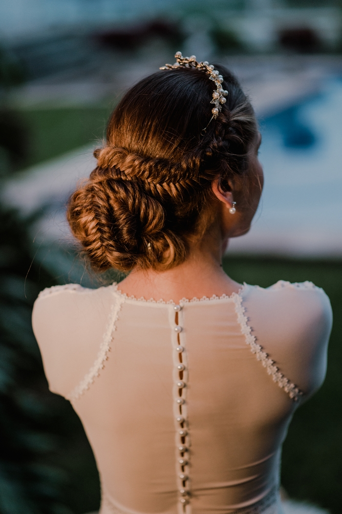 All Of Me Low Updo Raquel Saiz In White 8